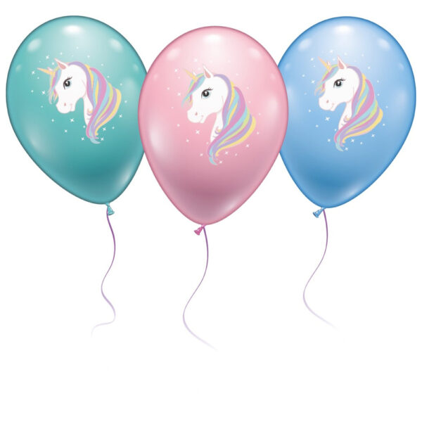 Ballonnen eenhoorn 6 stuks