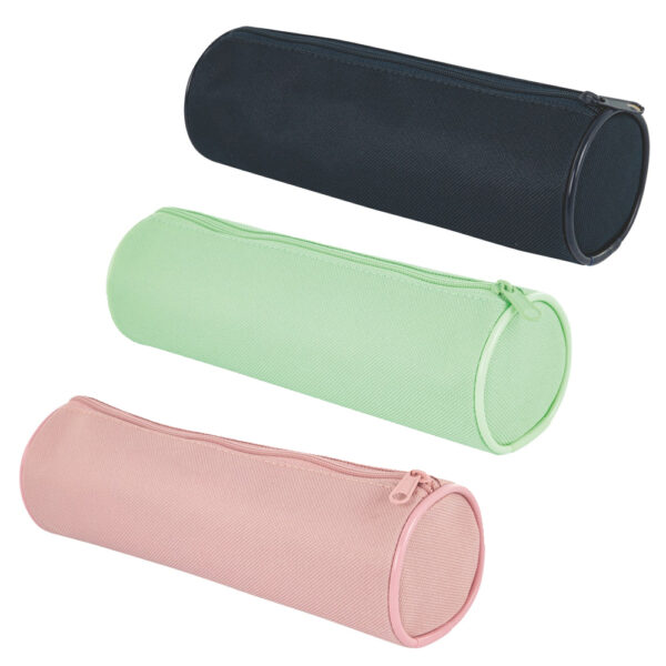Schooletui rond 3 assorti kleuren